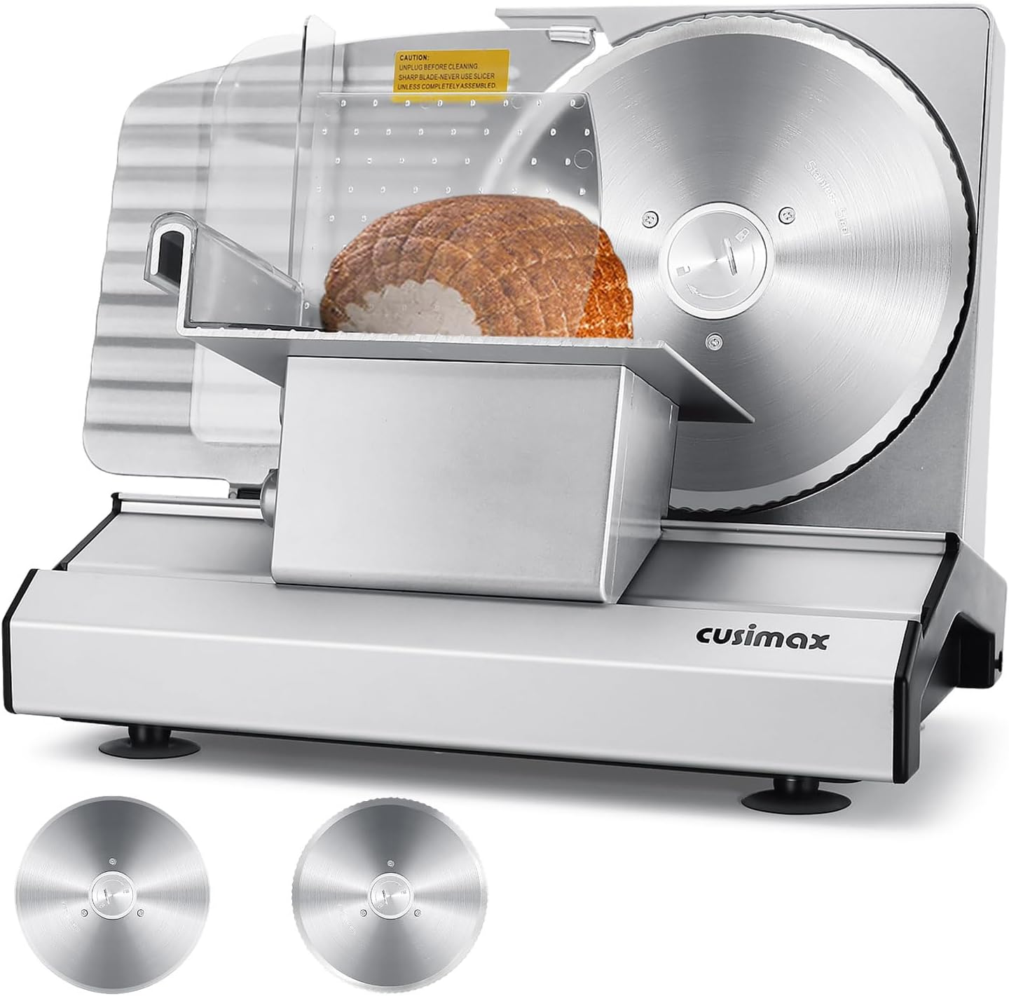 Electric Deli Meat Slicer with Adjustable Thickness for Home Use