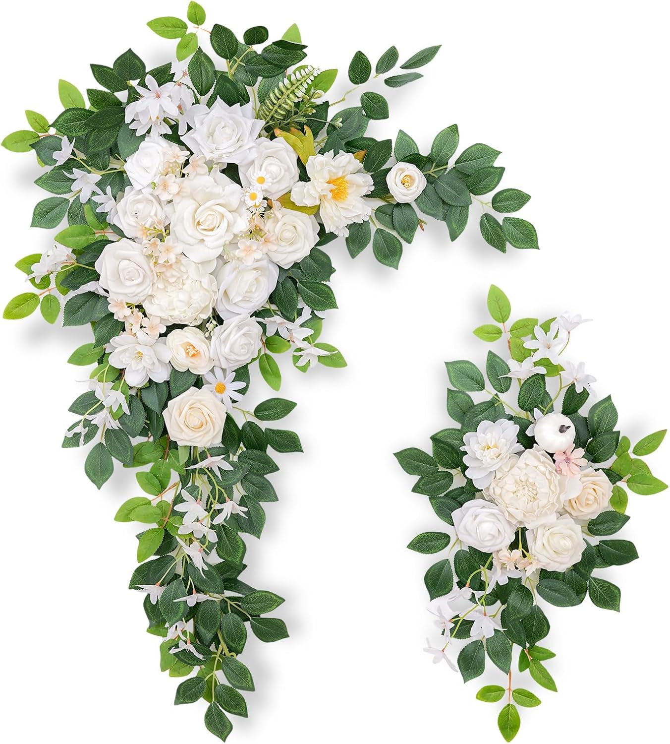 Pack of 2 Wedding Arch with Artificial Flowers for Decor