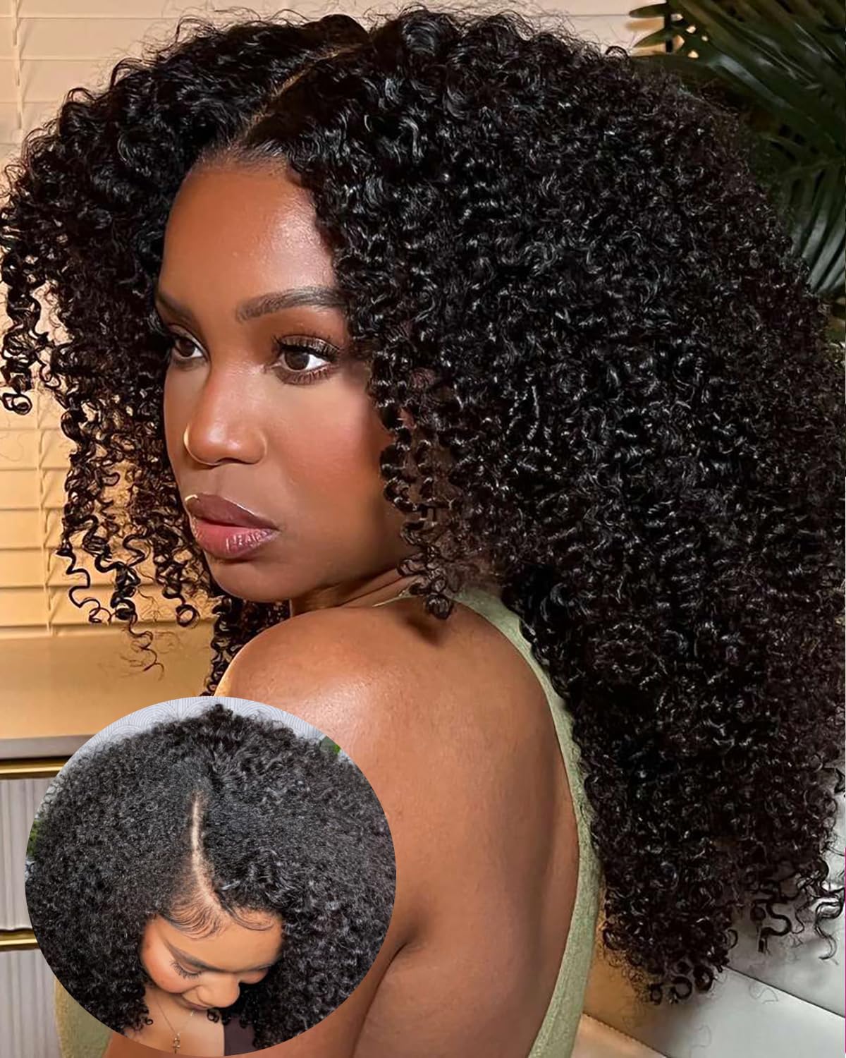 V Part Curly Wig Upgrade for Natural Look and Comfort