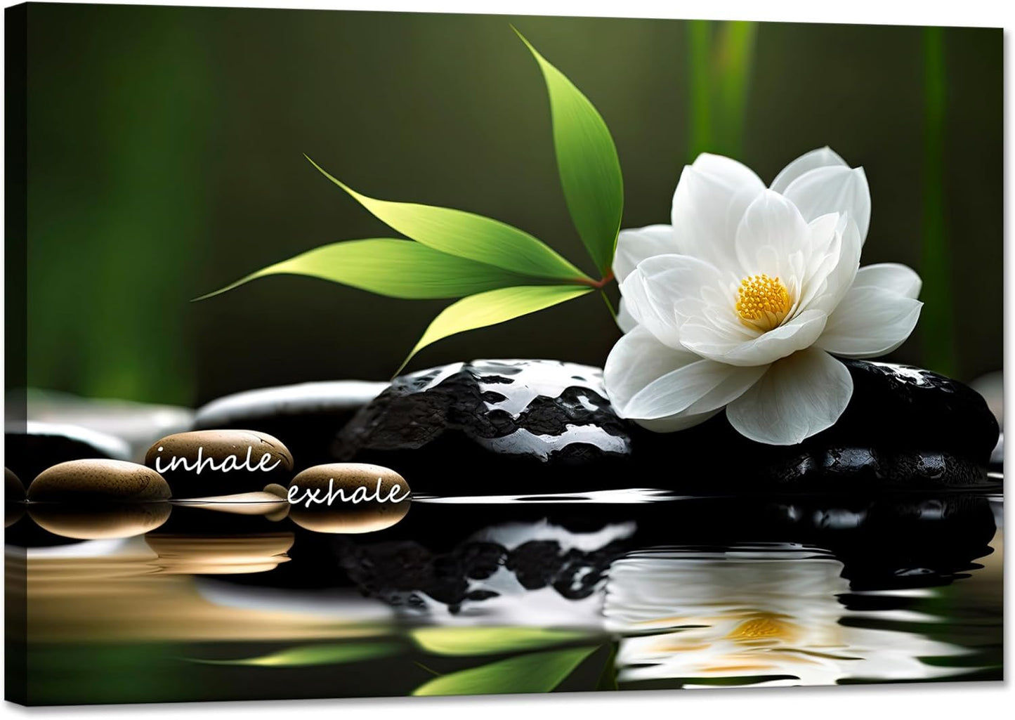 Lotus Flower Wall Art Zen Canvas for Meditation and Decor