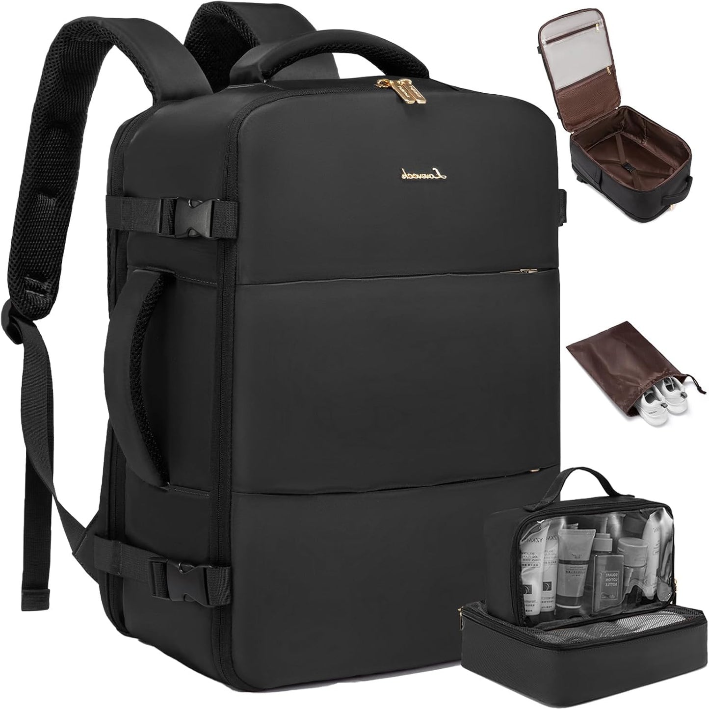 LOVEVOOK Travel Backpack: Flight Approved, Laptop-Friendly, Organized