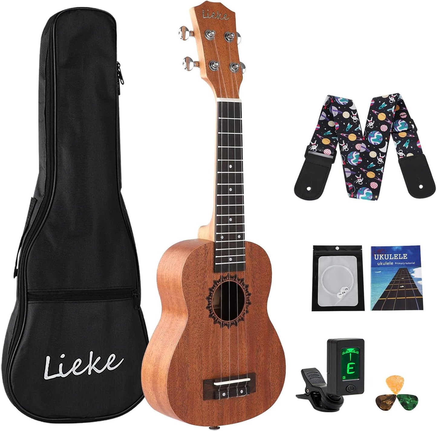 LIEKE Soprano Ukulele 21 inch for Kids and Beginners