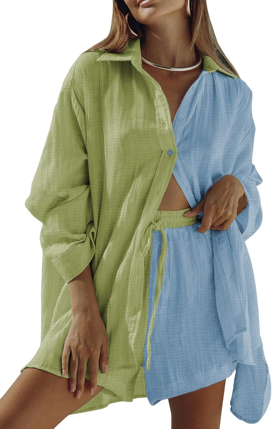 Fixmatti Women 2 Piece Outfits for Casual Summer Chic Style