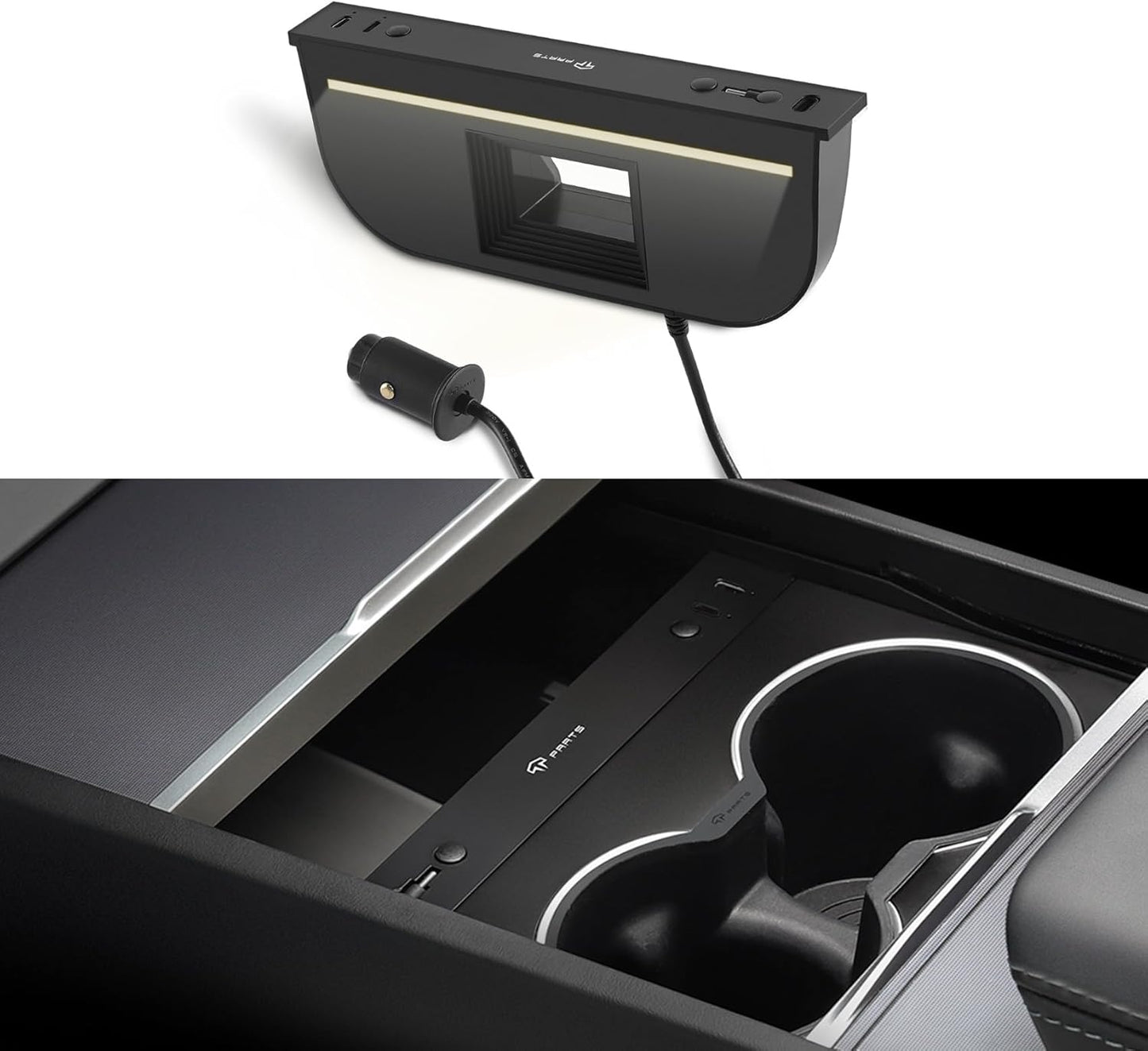 TPARTS Muti-Ports USB Hub for Tesla Model 3 and Model Y