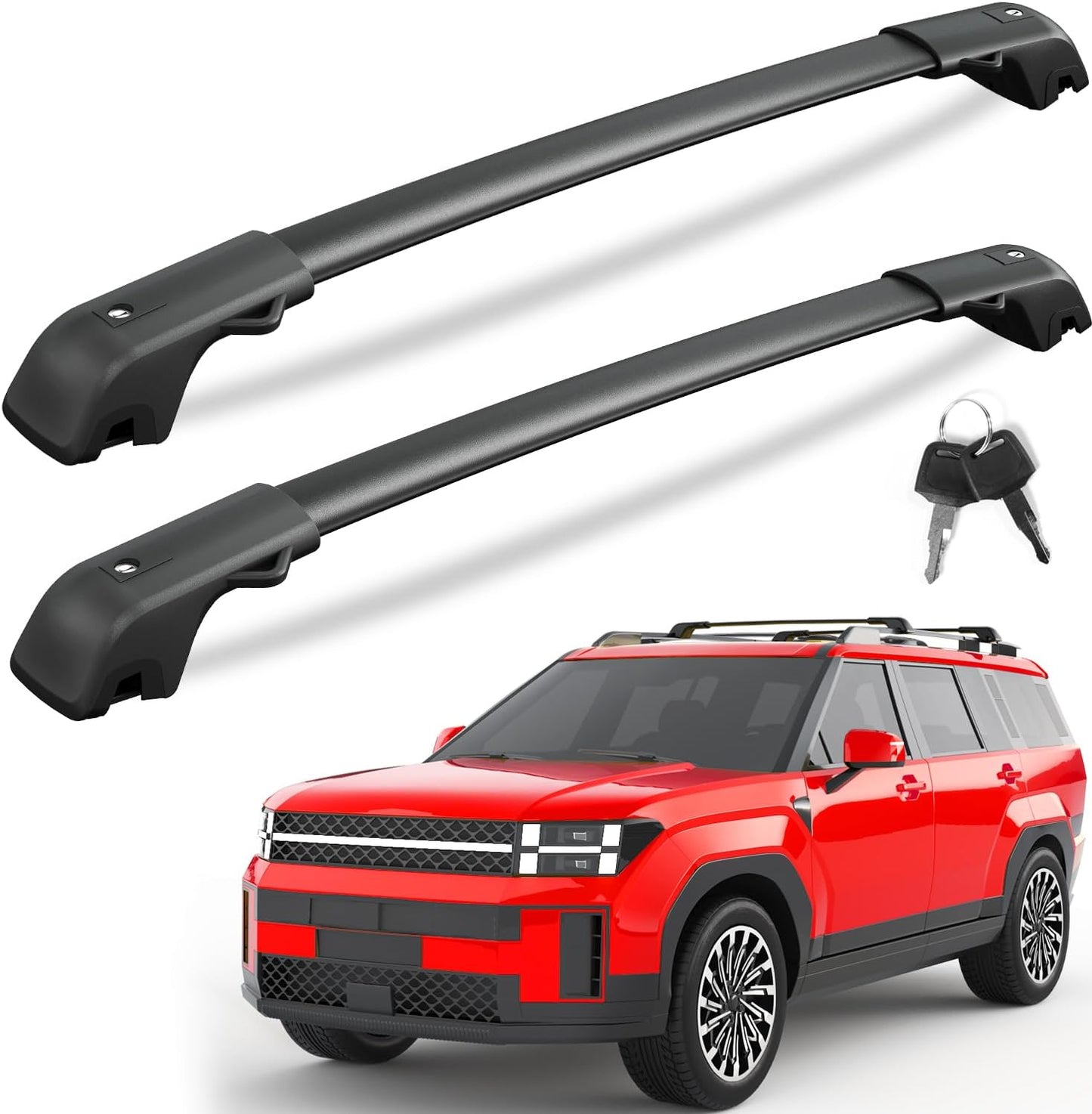 KINGGERI Lockable Roof Rack Cross Bars for Hyundai Santa Fe