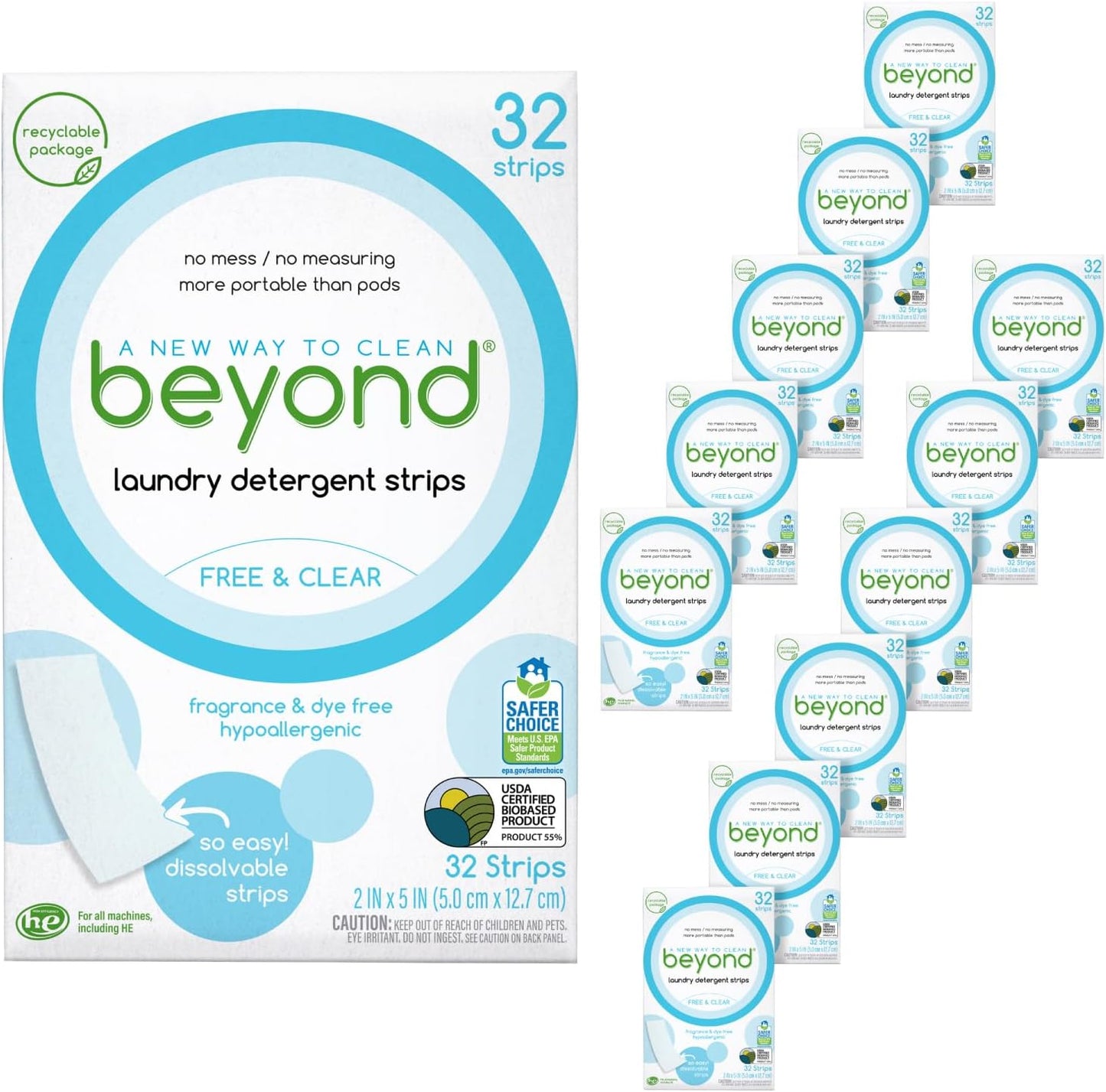 Beyond Laundry Detergent Strips - Eco-friendly & Hypoallergenic