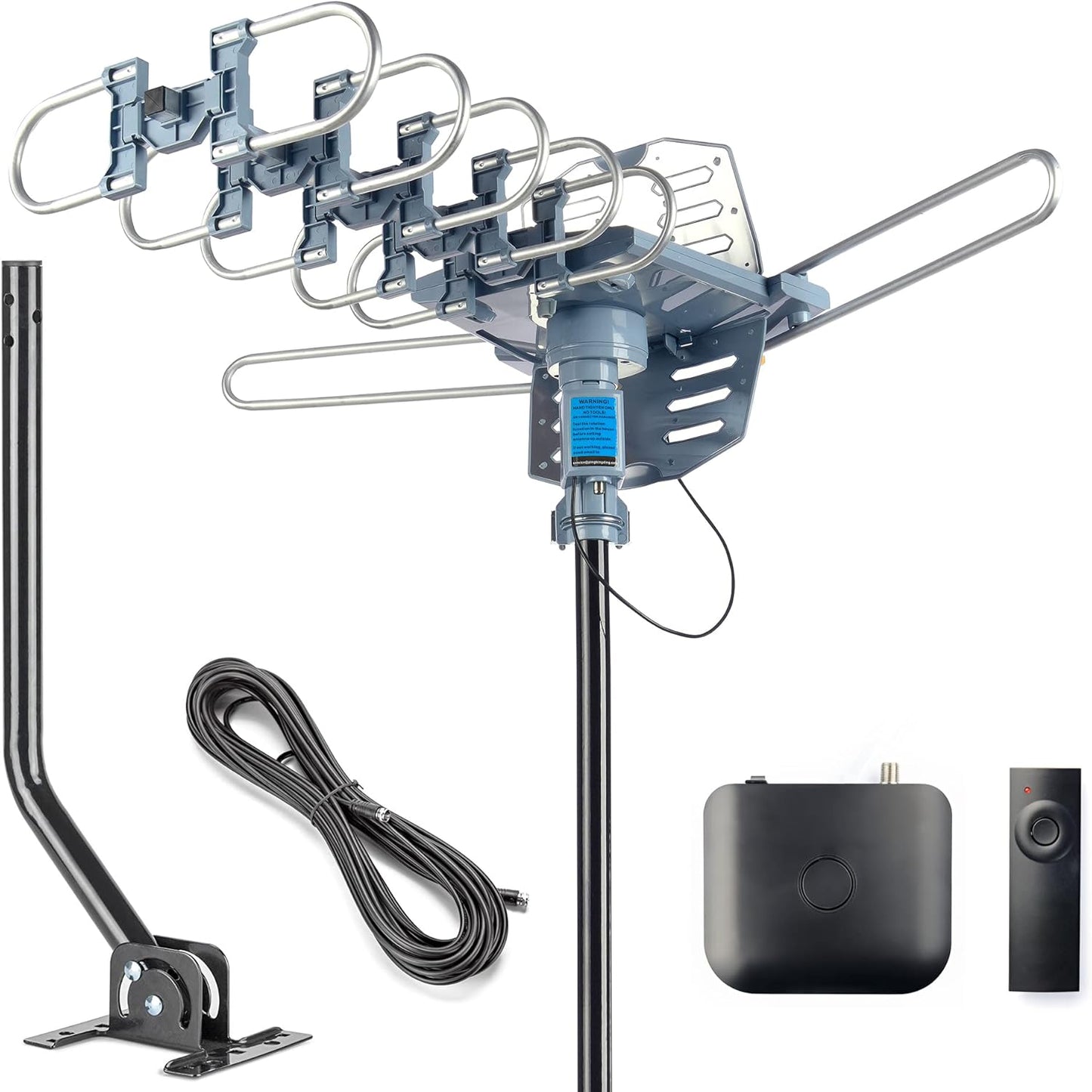 CeKay Digital Outdoor Amplified HD TV Antenna with 360 Rotation