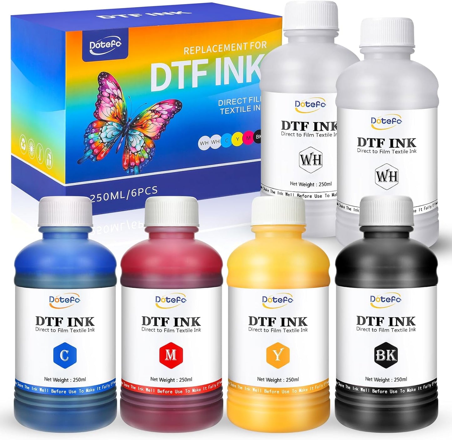 DTF Ink Set - Vibrant PET Film Transfers