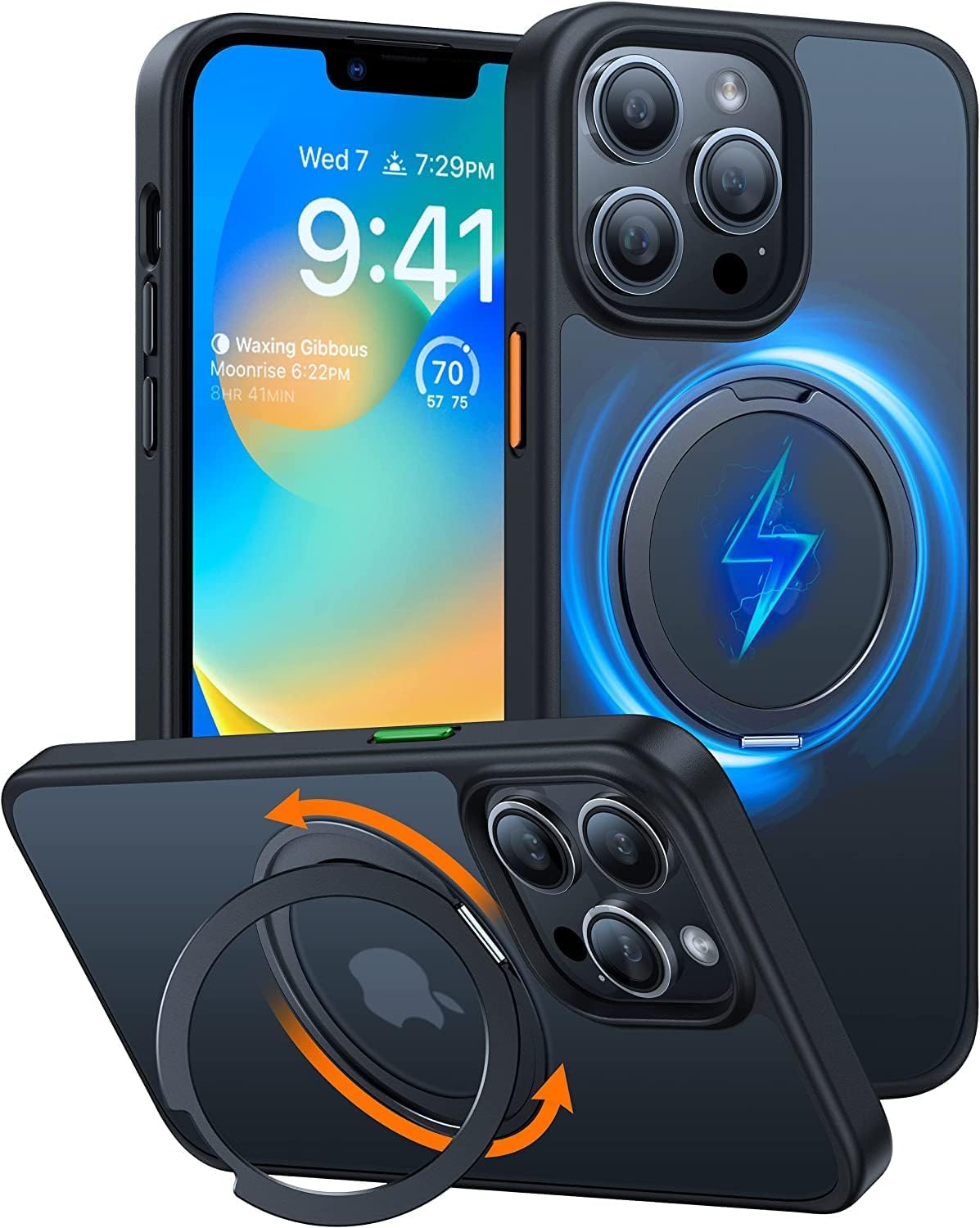 TORRAS 2024 Upgraded 360 Rotatable Ring for iPhone 13 Pro Max