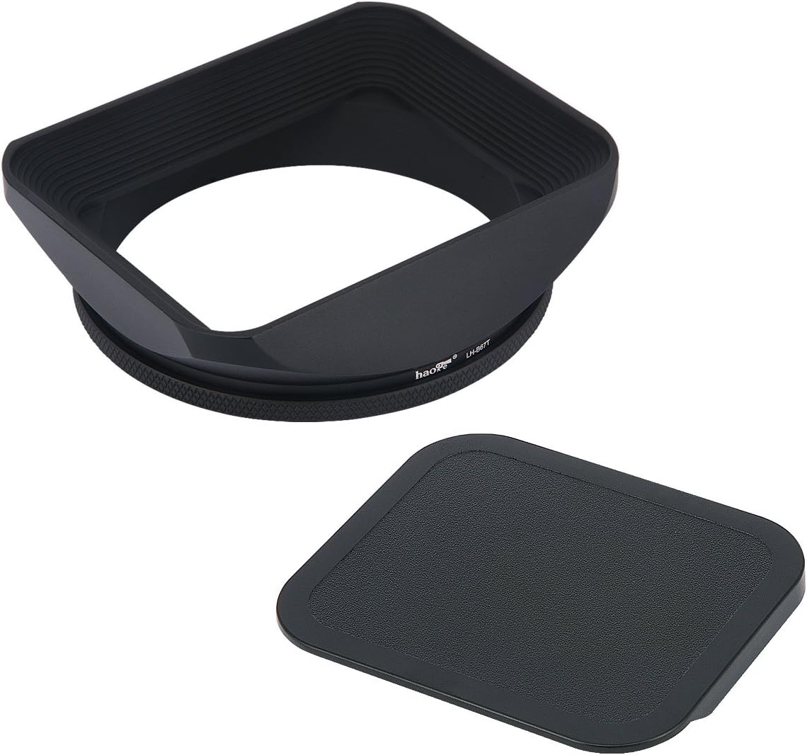 Haoge 67mm Square Metal Screw-in Lens Hood for Canon Nikon Sony