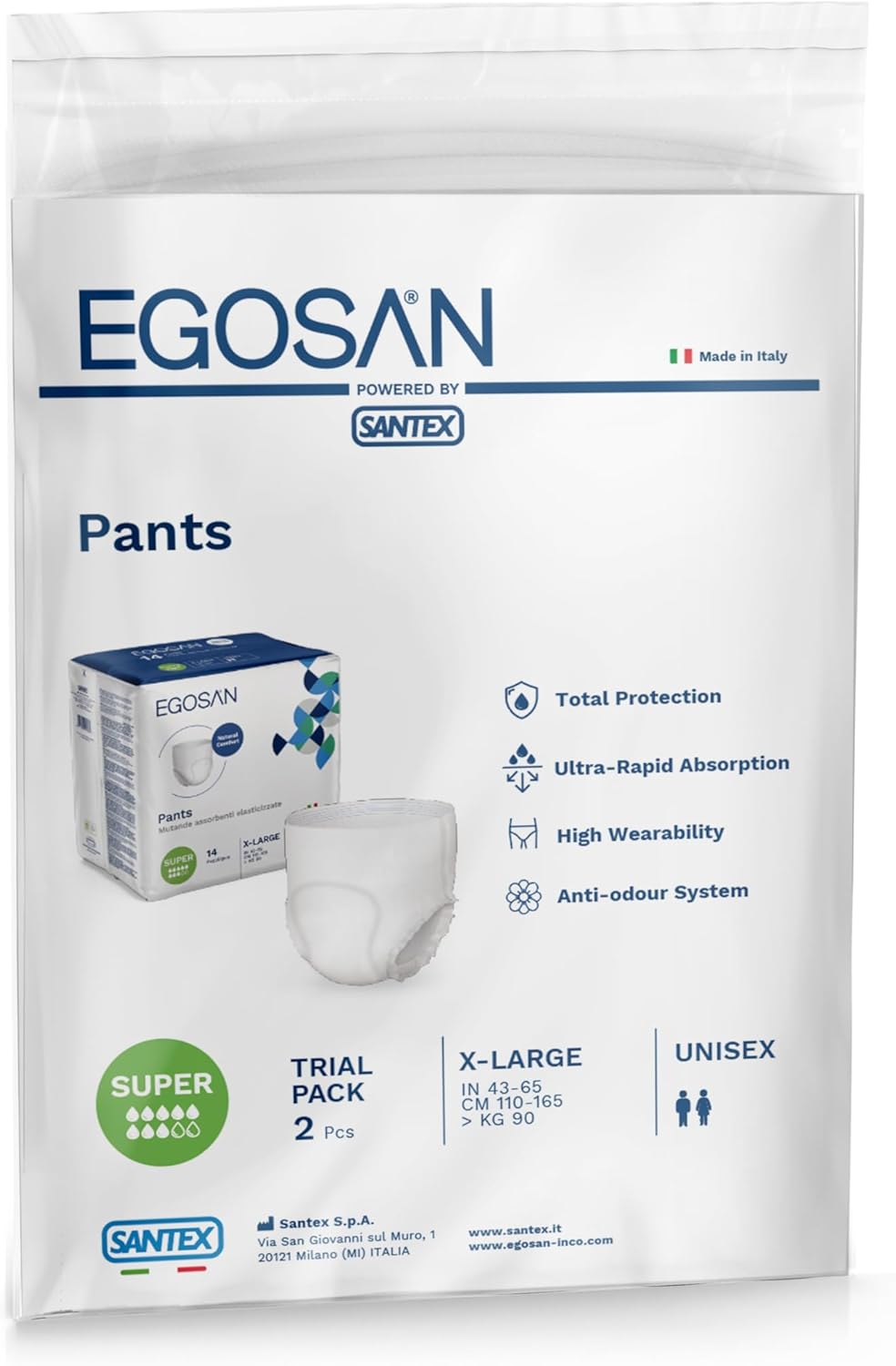 EGOSAN Incontinence Pull Up Underwear: Maximum Absorbency XL