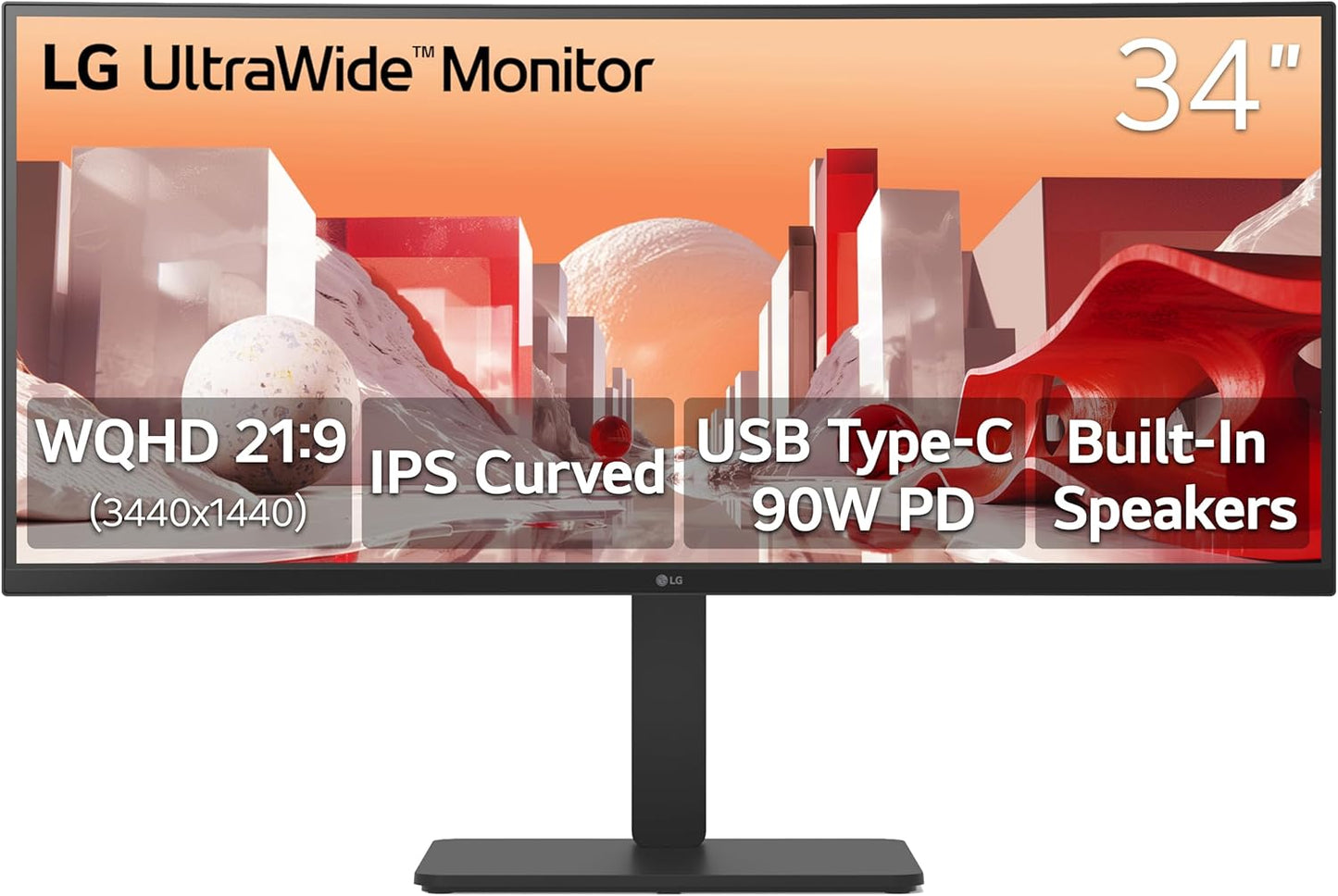 LG 34U65ZA-B UltraWide 34-Inch Curved Monitor for Creatives