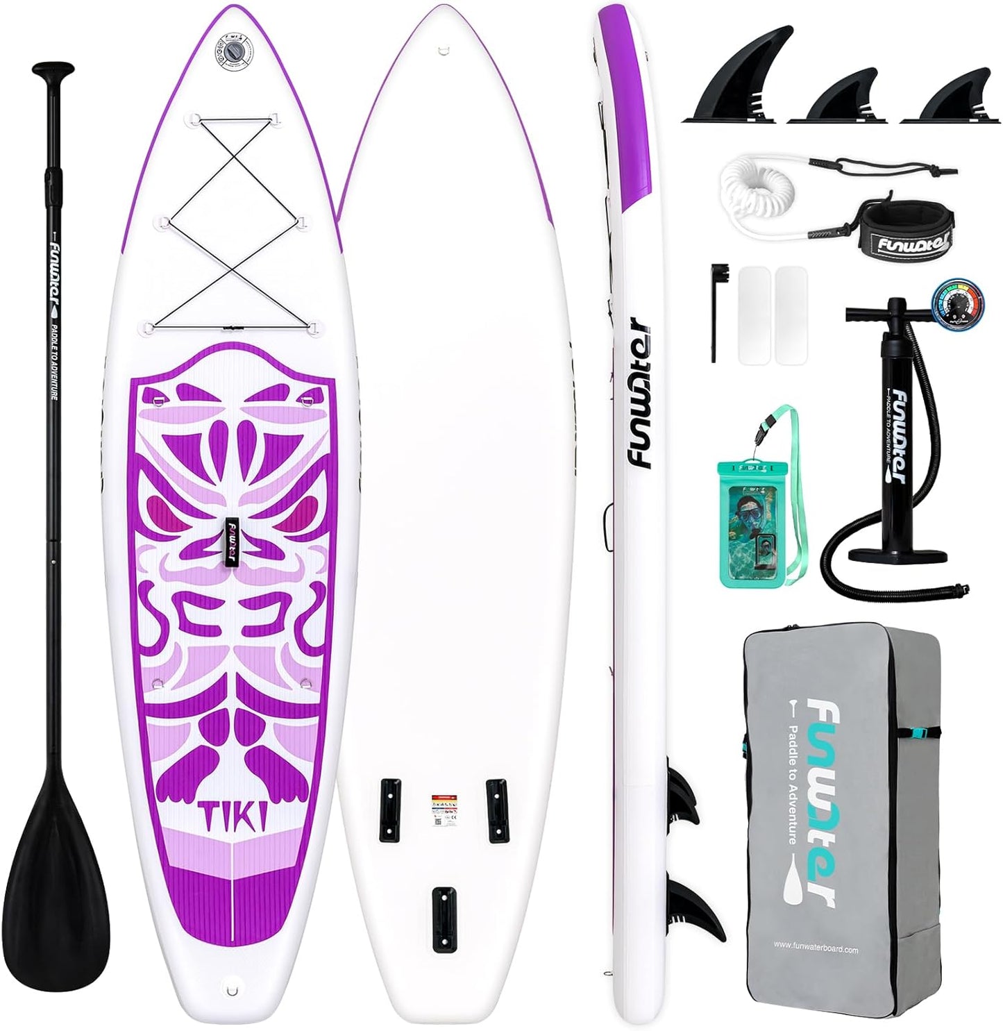 FunWater Inflatable Ultra-Light Paddle Board for All Skills