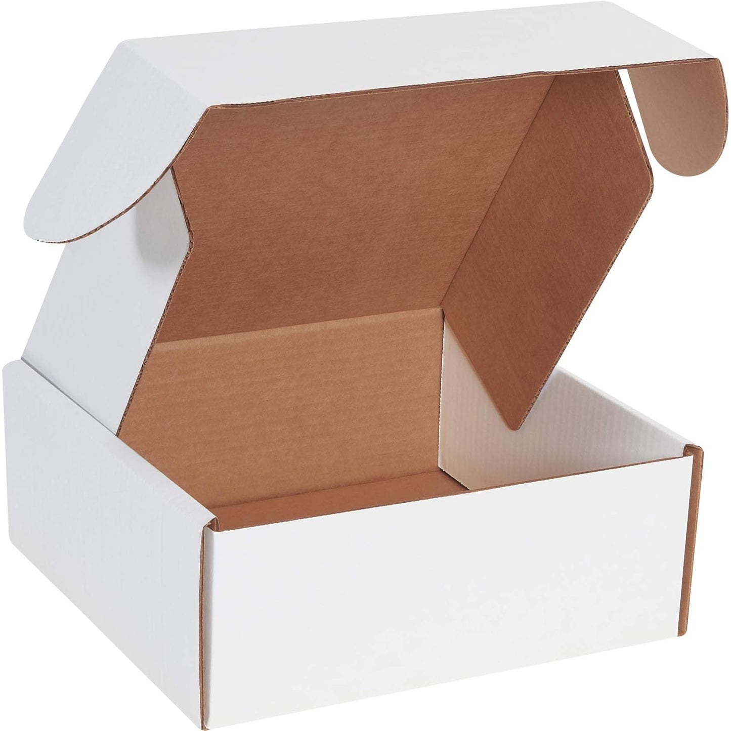 BOX USA BMFL10104 White Corrugated Boxes for Document Storage