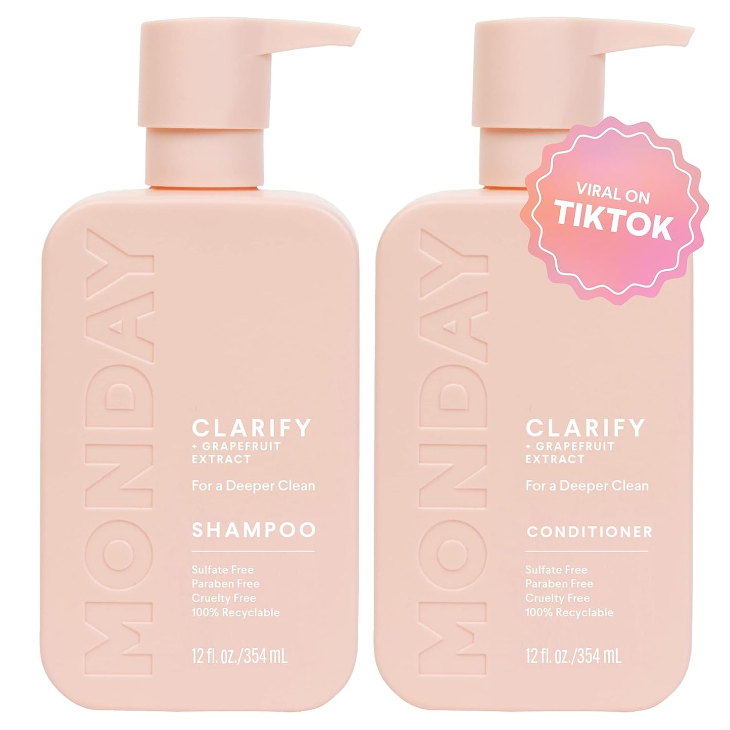 MONDAY HAIRCARE Clarify Set 12oz: Oil Control & Nourishment