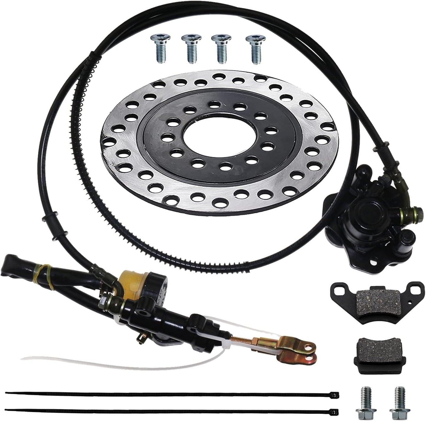 PRO BAT Rear Hydraulic Brake Assembly Kit for Go Kart ATV