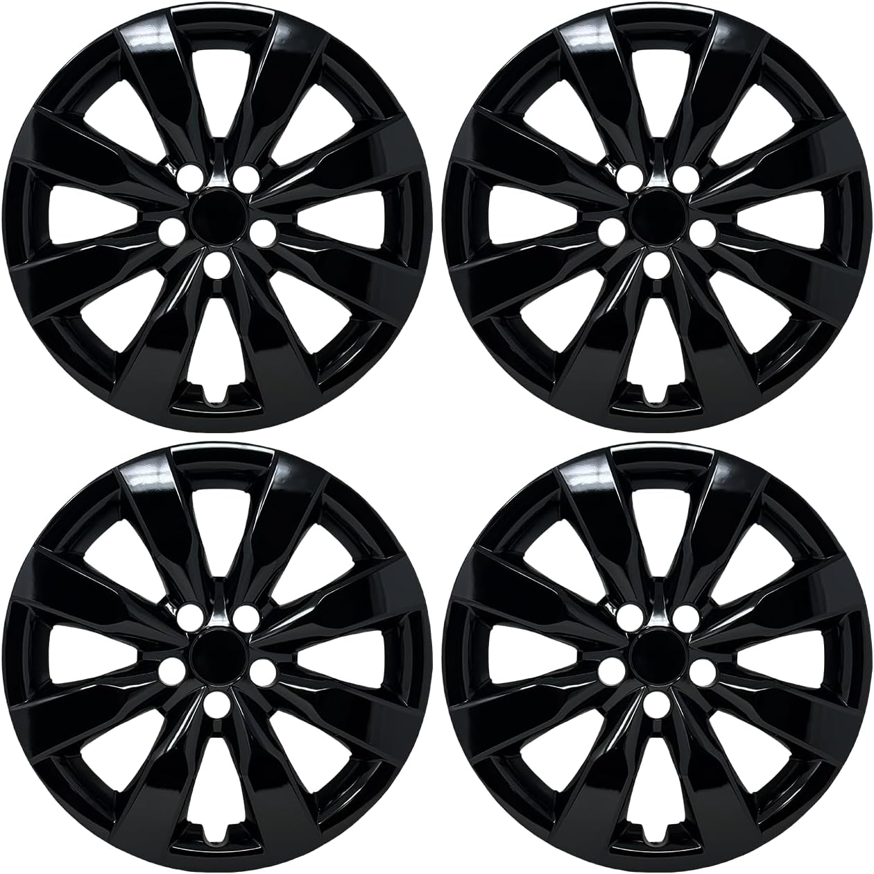 Replacement Hubcaps for Toyota Corolla 2014-2025, 16-inch Gloss Black