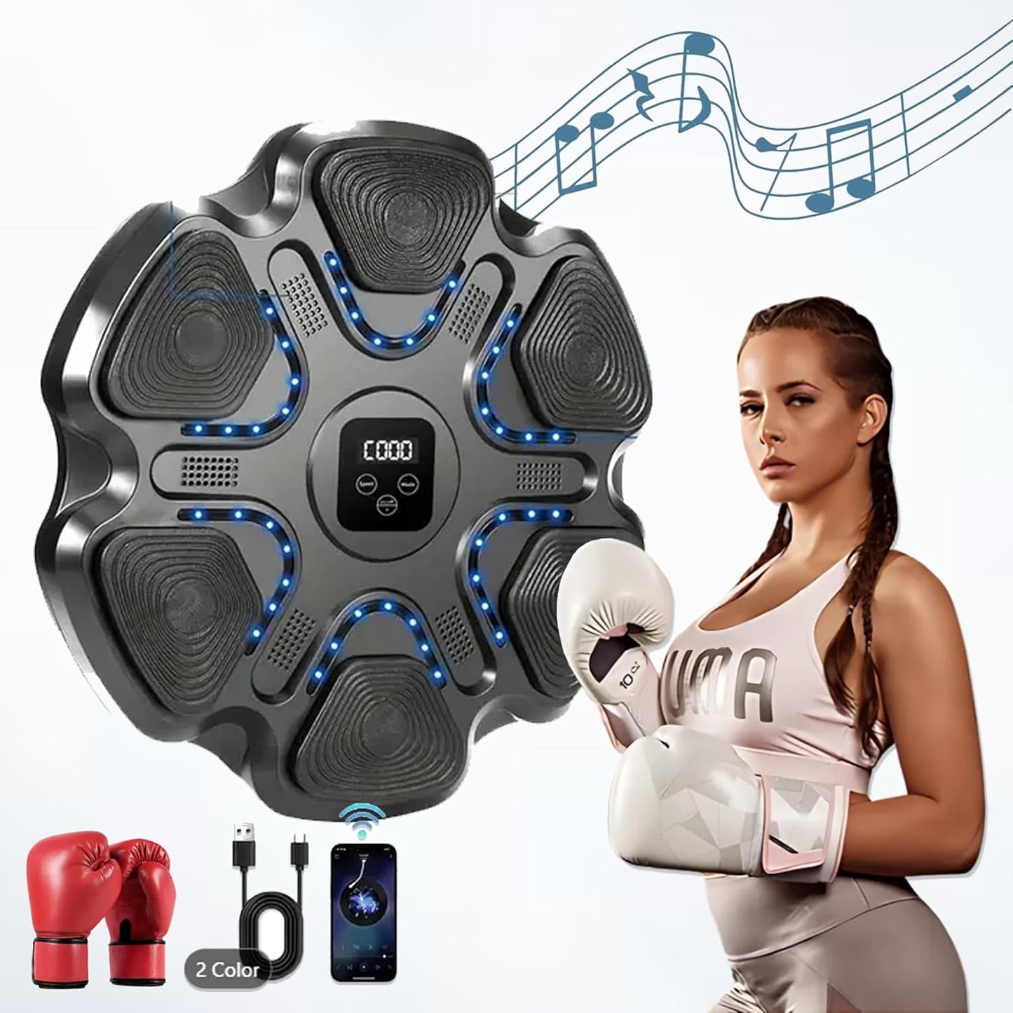 Wall-Mounted Bluetooth Boxing Machine - Home Workout Powerhouse!
