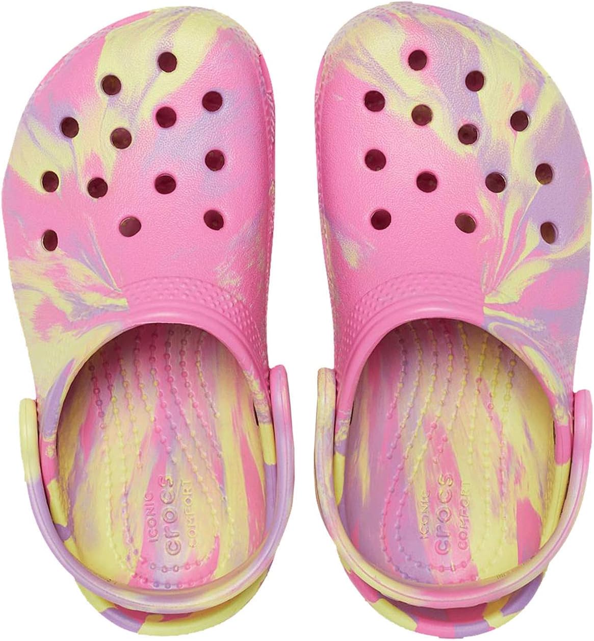 Crocs Kids' Classic Marbled Tie-Dye Clog for Fun and Comfort