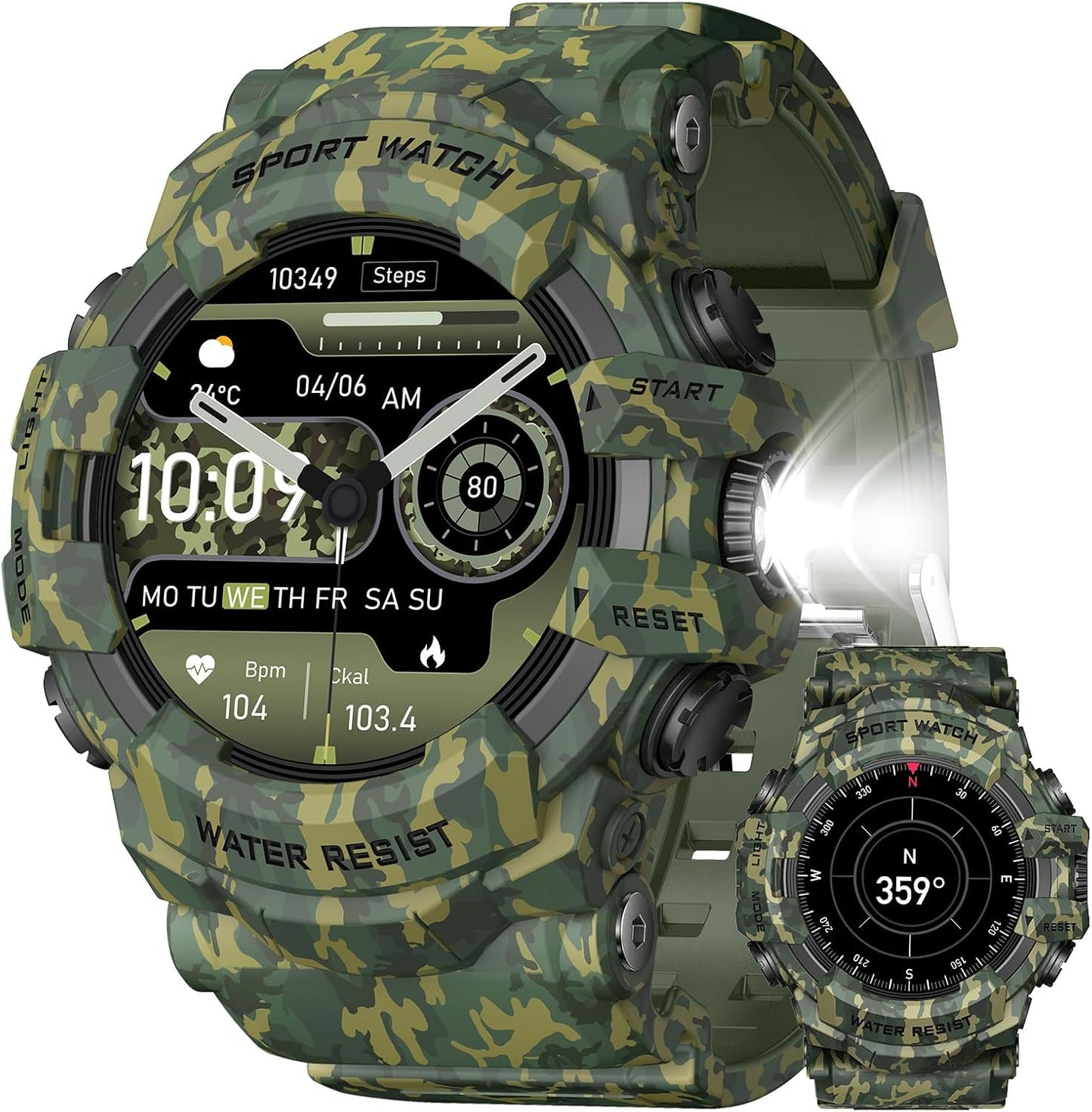 MIDDOW Military Smart Watch: Ultimate Outdoor Adventure Tracker