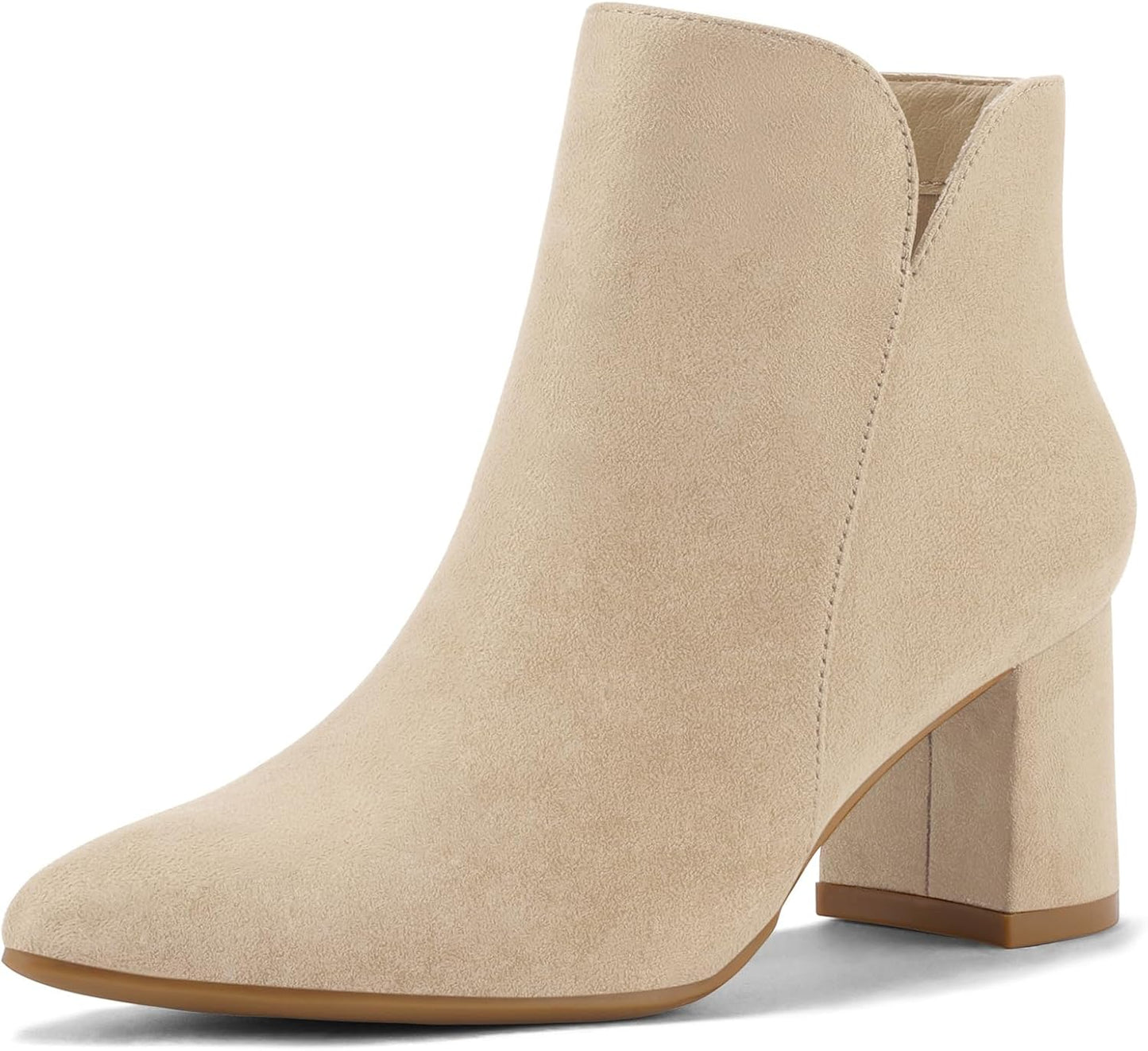 mysoft Women's Ankle Boots with Chunky Block Low Heel Style