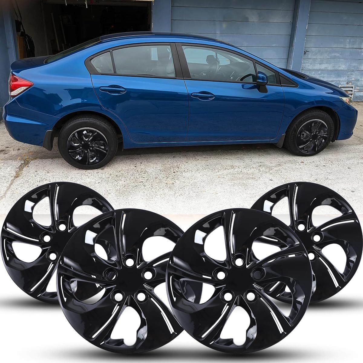 15in Hubcaps for Honda Civic 2006-2015 - Durable Wheel Covers