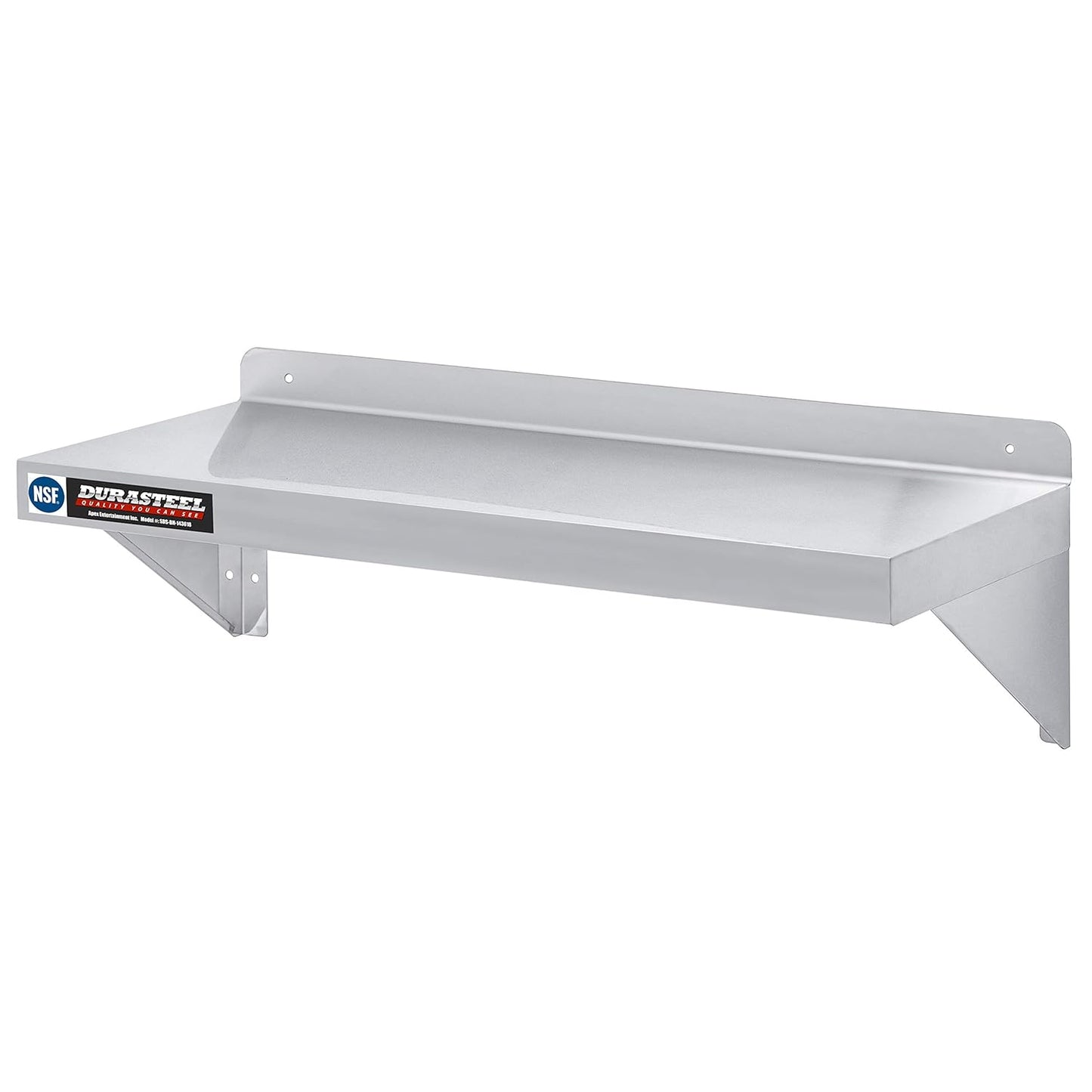 Commercial Grade Stainless Steel Wall Shelf - 36x14 - NSF Certified