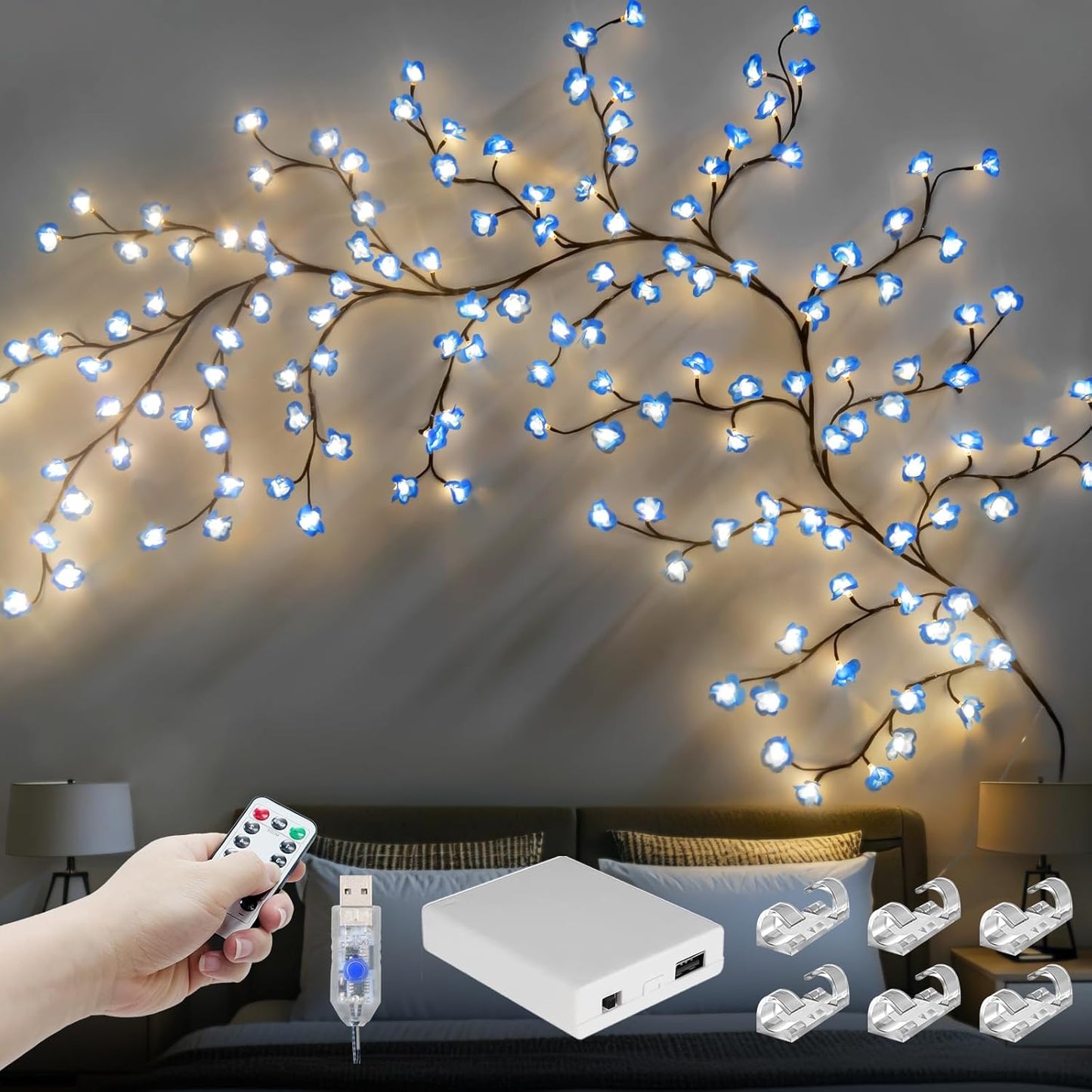 Cherry Blossom Willow Vine Lights for Romantic Home Decor