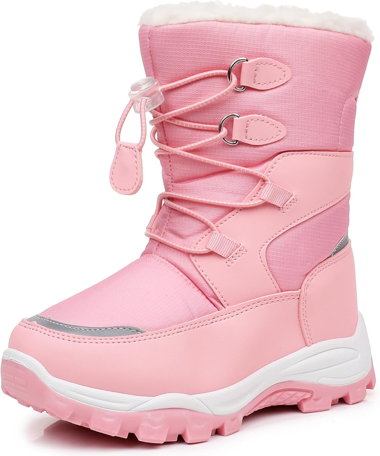 Blikcon Boys Girls Snow Boots Water-Resistant Warm Winter Shoes