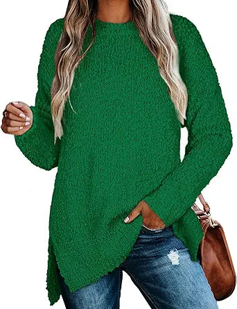 NIASHOT Womens Sweaters Crewneck Long Sleeve Tunic Tops for Leggings