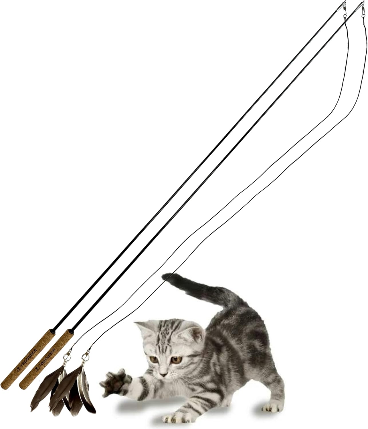 Forever Stick 2 Pack - Unbreakable Interactive Cat Toy Wand
