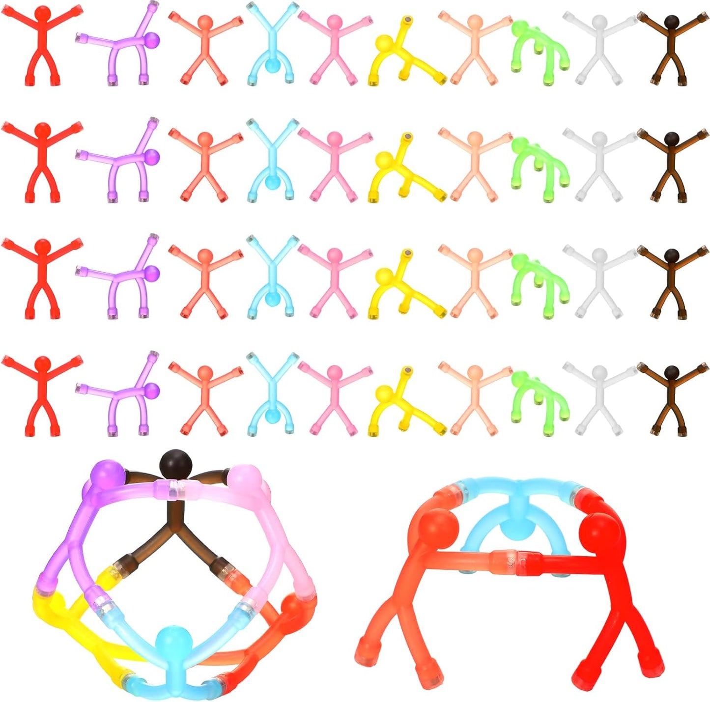 60 Pieces Cute Humanoid Fridge Magnets for Fun Decoration