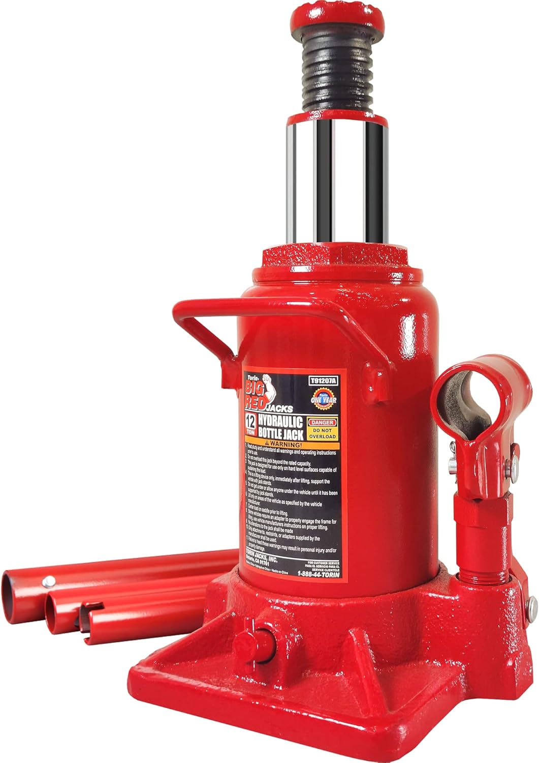BIG RED T91207A 12 Ton Hydraulic Stubby Low Profile Jack