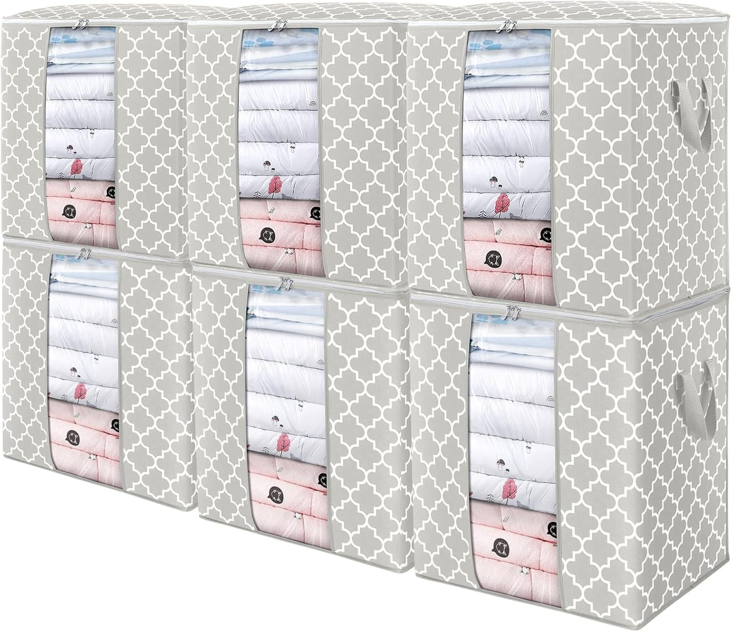 WISELIFE Storage Bags 6 Pack for Large Blanket and Clothes