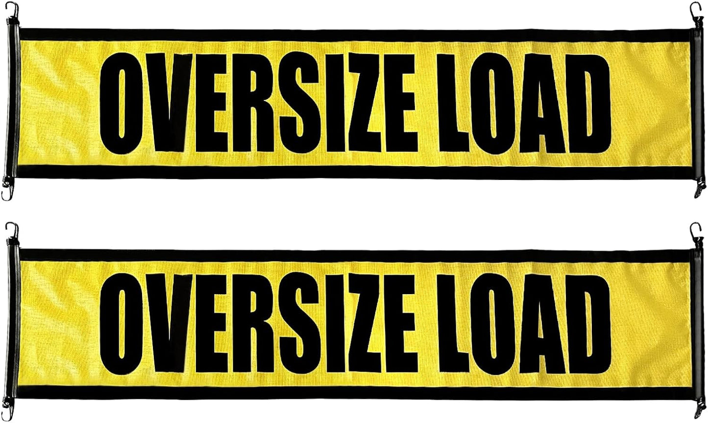 Oversize Load Signs for Trucks - Durable 18in x 84in Banners