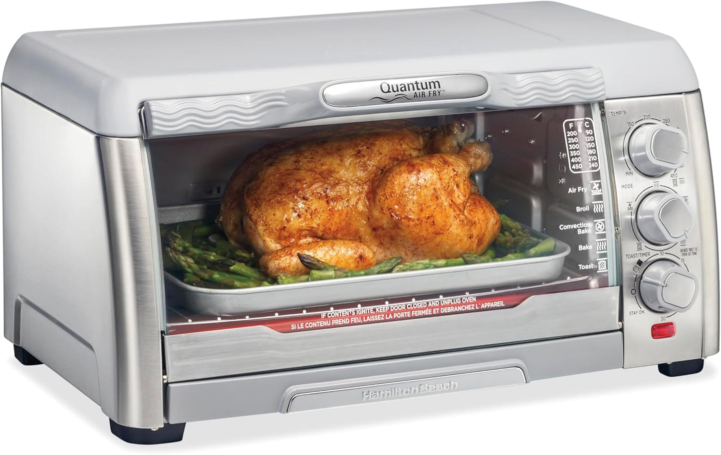 Hamilton Beach Air Fryer Toaster Oven: 5 Functions, Large Capacity