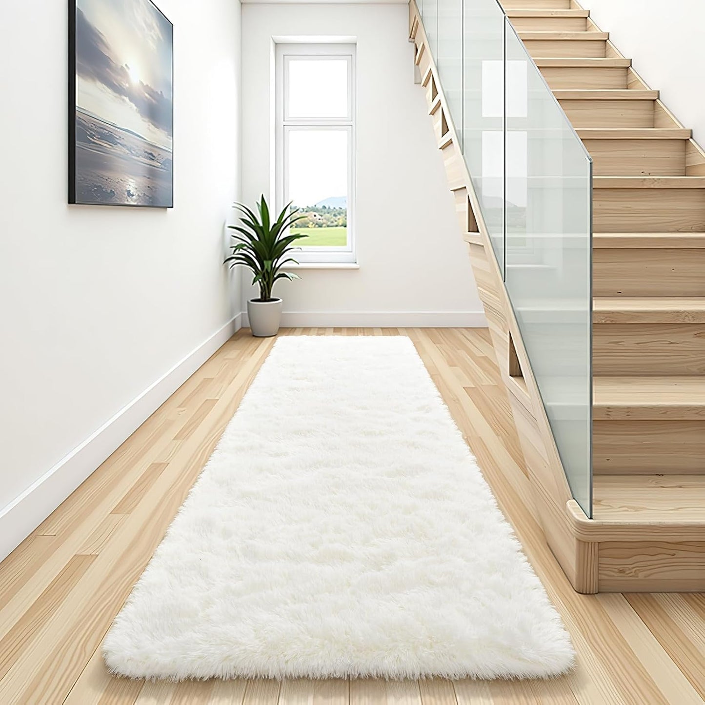 BENRON Soft Runner Rugs for Bedroom - Fluffy Long Runners