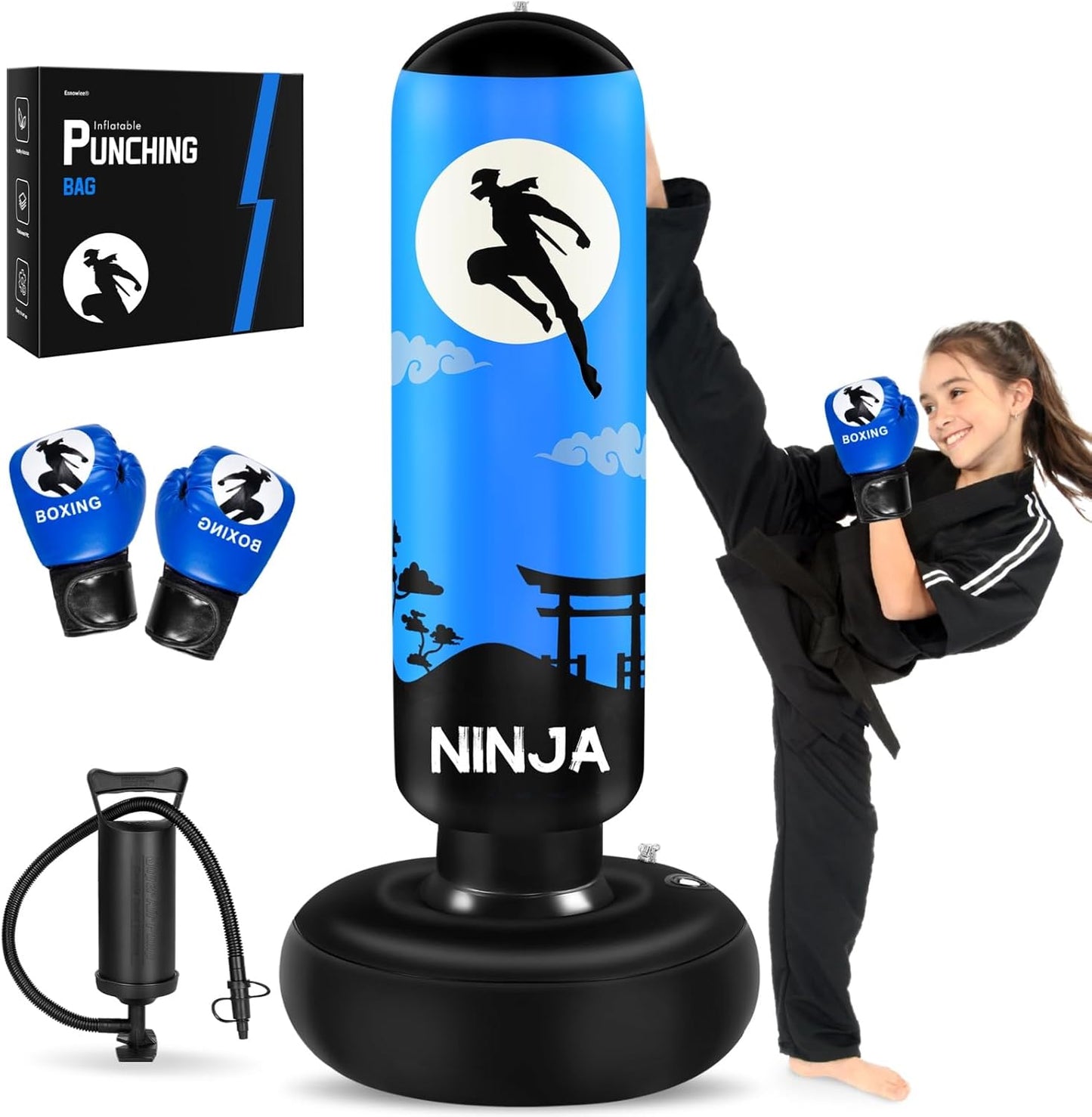 Inflatable Kids Boxing Set for Karate | Esnowlee