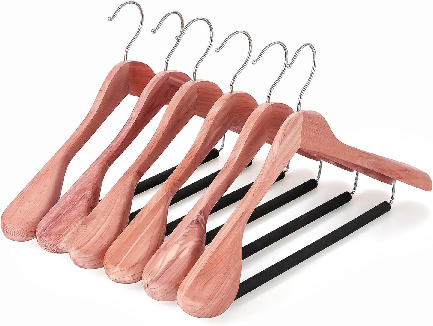 TOPIA HANGER Unfinished Cedar Wood Coat Hangers for Luxury Clothes