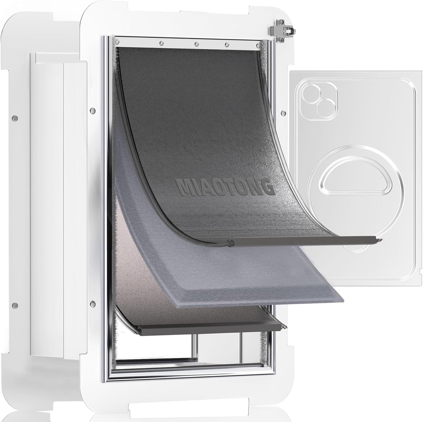 MIAOTONG 3-Flap Dog Door for Wall, Perfect for Large Pets