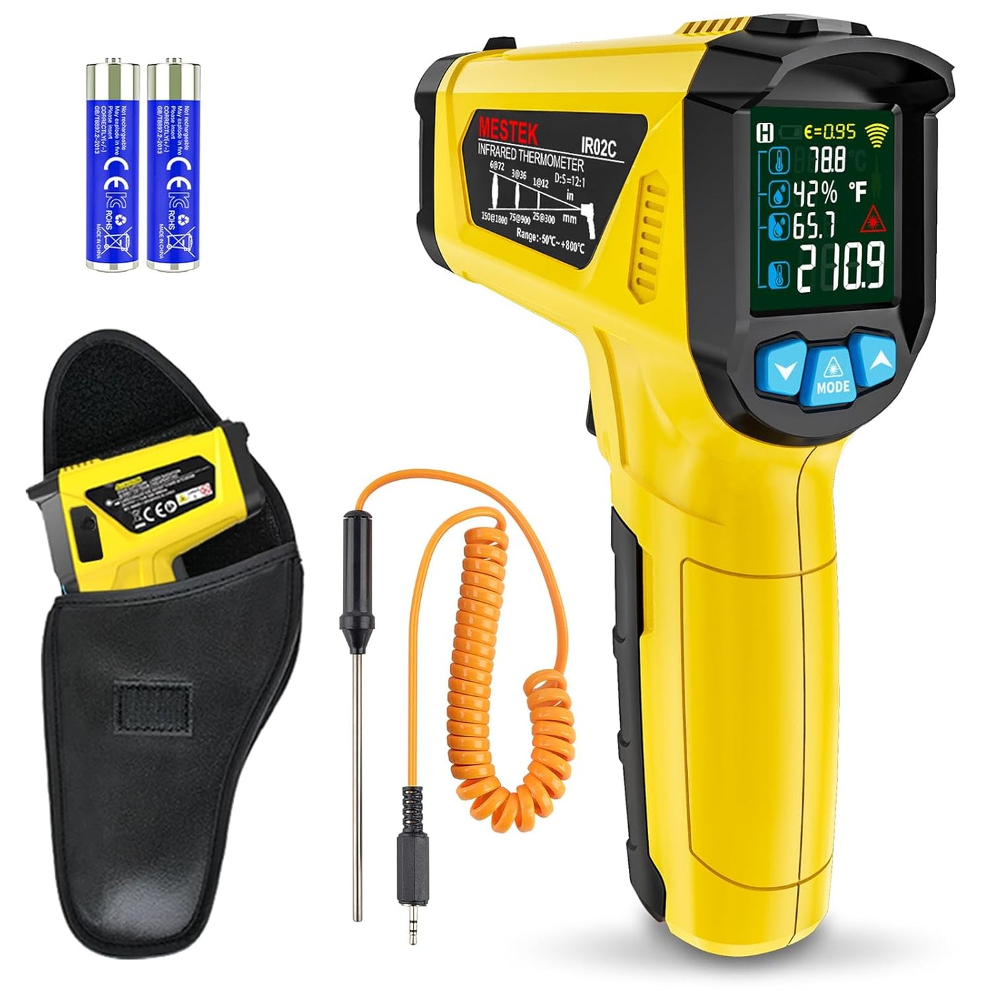 MESTEK Infrared Thermometer Gun for Cooking and Home Use