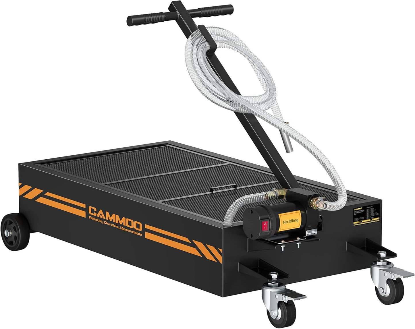 20 Gal Electric Oil Drain Pan with High-Flow Pump and Wheels