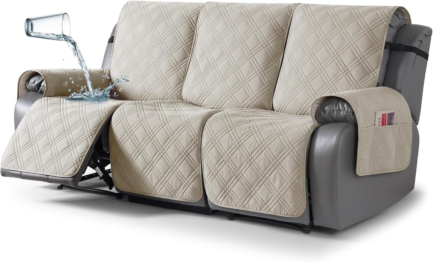 Waterproof Recliner Sofa Covers for 3 Seater Couch Protection
