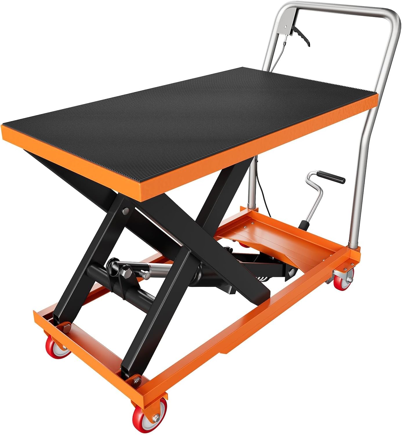 Hydraulic Lift Table Cart for Material Handling with 500lbs Capacity