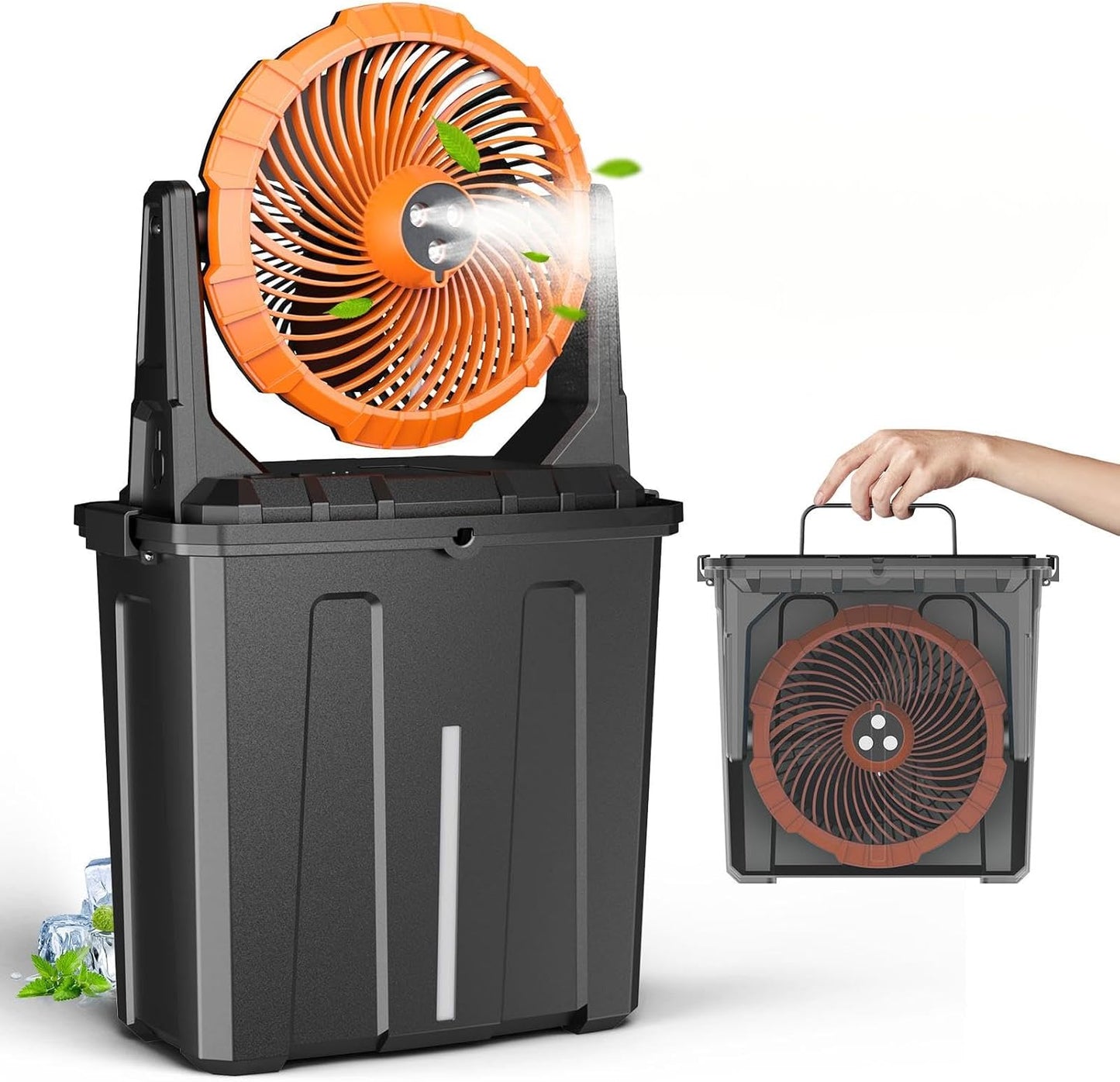 Portable Misting Fan with 9L Bucket for Outdoor Activities