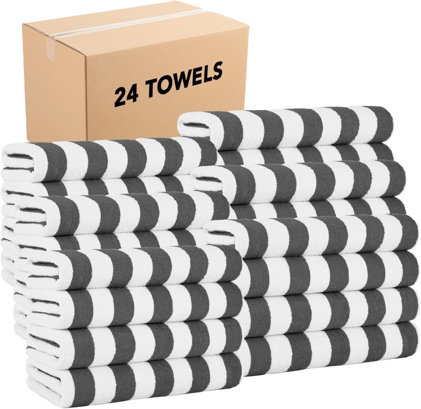 Oversized California Cabana Stripe Beach Towels for Pool Fun