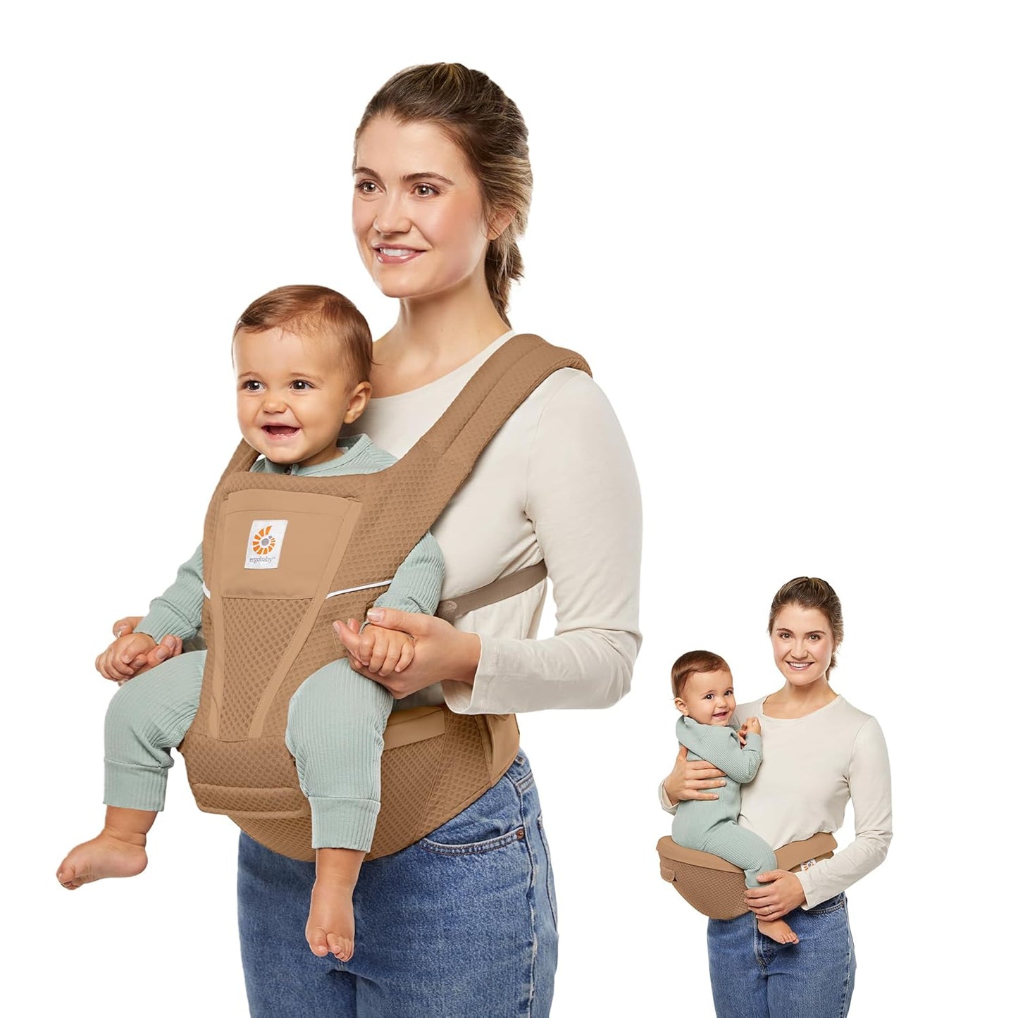 Ergobaby Alta 2-in1 Hip Seat Carrier for Comfortable Babywearing