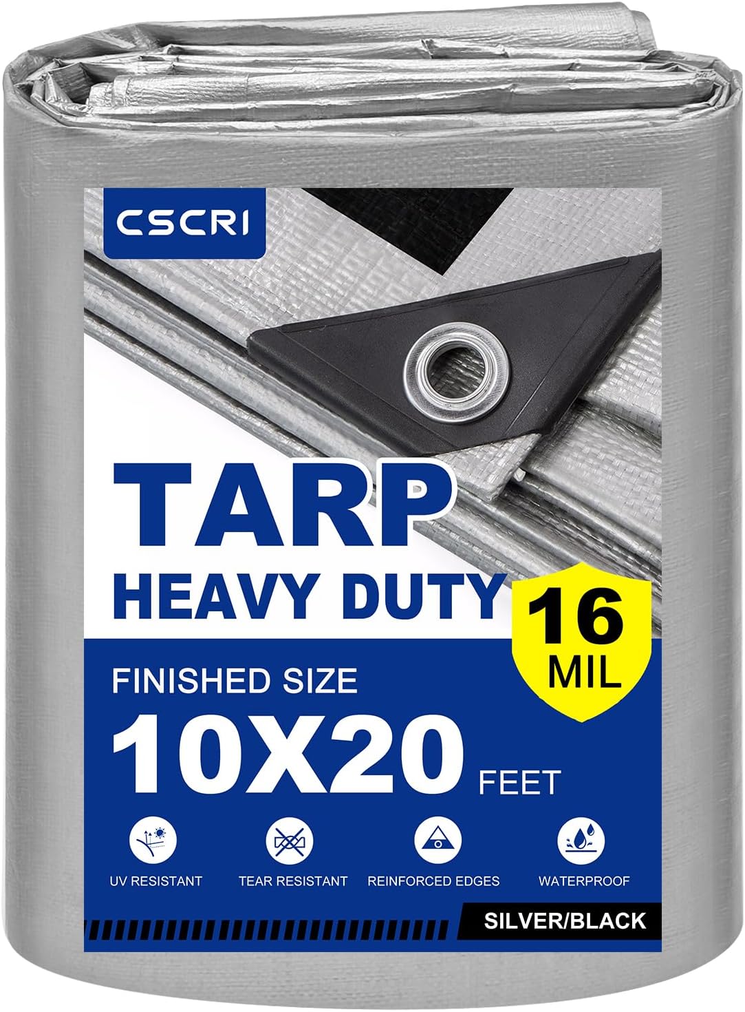 16Mil Heavy Duty Waterproof Tarp 10x20 for All-Season Use