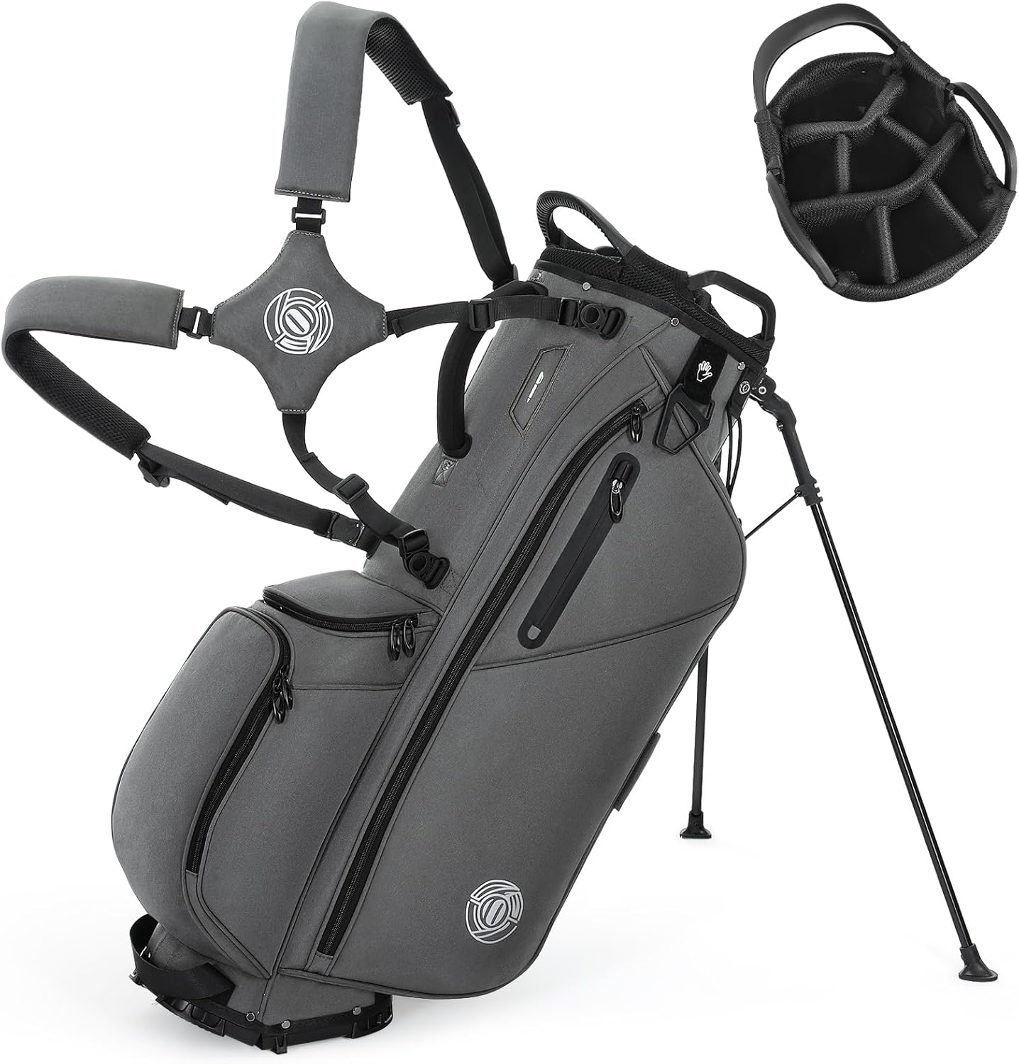 Lightweight Golf Stand Bag with 7 Way Dividers and Cooler Pockets
