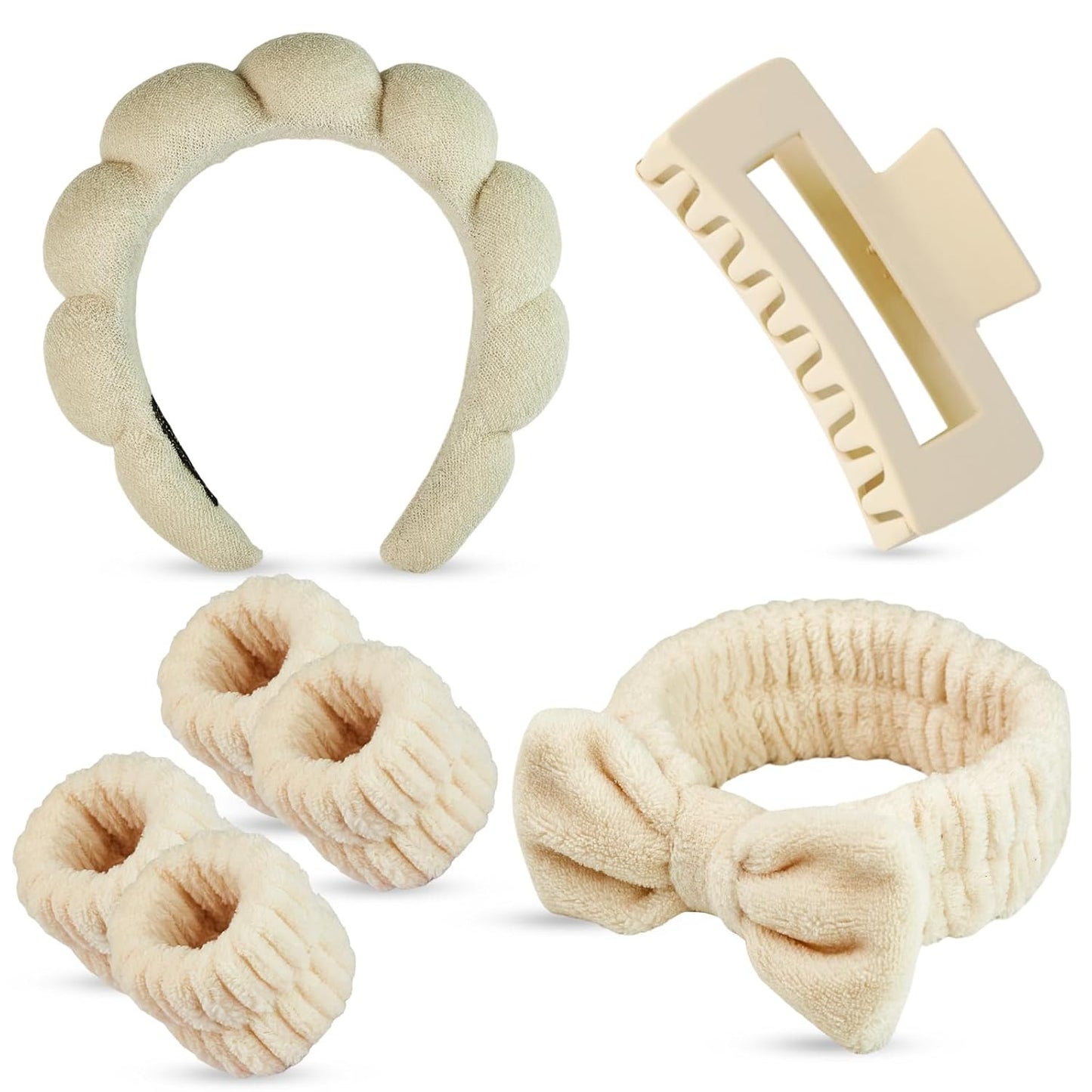 College Style 7 Pcs Spa Set - Hair & Skincare Accessories